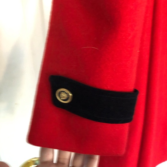 Vintage red military style pea coat - Picture 6 of 8